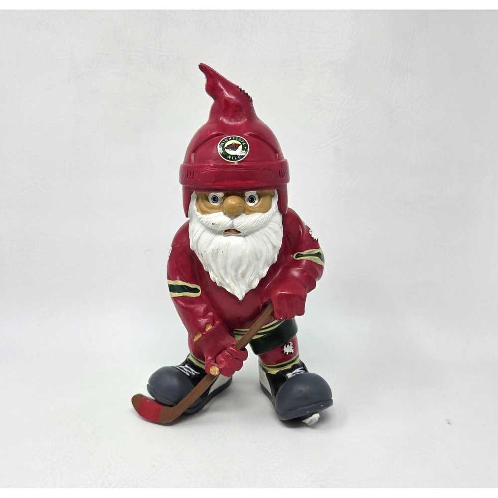 FOCO Forever Collectibles Minnesota Wild NHL Hockey Player Gnome Figurine 10.5"